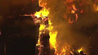 Hay fire burning at dairy farm near Chino Airport I ABC7