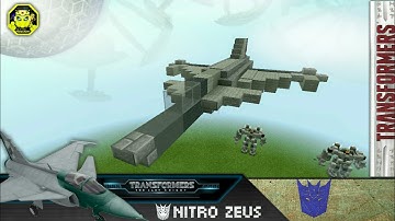 Minecraft - how to build Nitro zeus | Transformers 5 The Last Knight สอนสร้างจรวดไนโตรซูส!