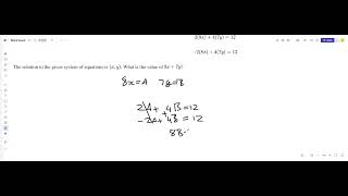 Solving a Two Variable Linear System