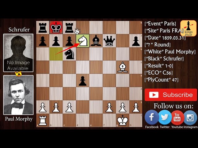 This is Paul Morphy's Special Game, Morphy vs Knott 1859, This is Paul  Morphy's Special Game, Morphy vs Knott 1859 #chess #ajedrez #échecs  #kingshunt #Boardgames #FIDE #sports, By Kings Hunt