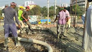 রেডিমিক্স ছাদ ঢালাই।civil engineer work.১ঘন্টায় বড় ছাদ ঢালাই। অটো মেসিনে ঢালাই।