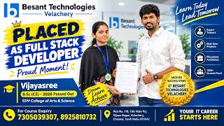 Best Full stack Training institute in Chennai|Vijaya shree Success Story |Best IT Training institute