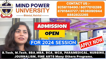 Mind Power University | Admission Open For All Diploma UG And PG Programs |University In Uttarakhand
