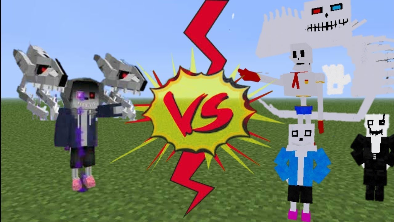 Undertale(rhex) vs Dust Sans in Minecraft Pe (epic battle) - YouTube