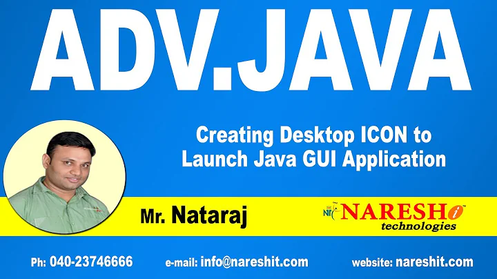 Creating Desktop ICON to Launch Java GUI Application | Advanced Java Tutorial | Mr. Nataraj