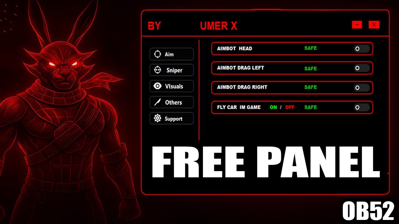 FREE FIRE PC PANEL OB52 🎯 AIMBOT RAGE PANEL | EVERY DAY FREE PANEL FOR ALL SERVER SAFE