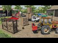 Production du bois de chauffage avec de vieux tracteurs et quipements pour lhiver  fs 22