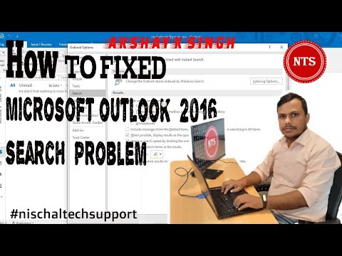 How to fix Outlook search not working in MS Outlook || 2016 How To Fix Outlook 2016 Search Problems