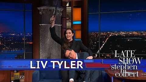 Liv Tyler Surprises Stephen Colbert with 'LOTR' Gift