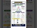 Capacitor Formula Triangle Trick (30–45 sec)#mythrieduspace #capicitor formula made easy.