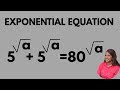 Only Smart Students Can Solve This! 5^√a + 5^√a = 80^√a 😱 (Hard Algebra Challenge)