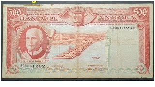 Банкнота  Angola 500 escudos 1970  Обзор, коллекционная ценность