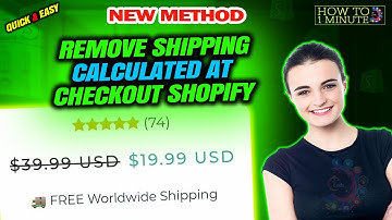 How to remove shipping calculated at checkout shopify 2025 (Quick & Easy)