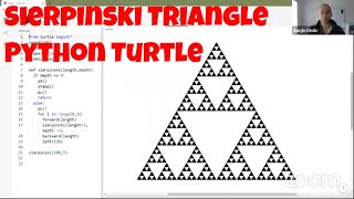 Drawing a Sierpinski Triangle with Python Turtle