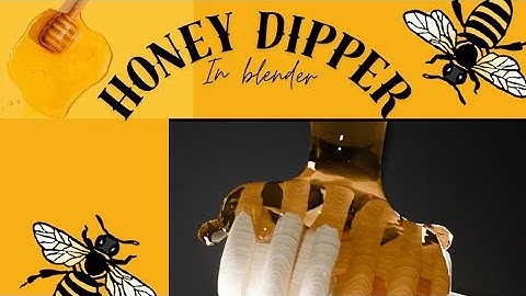 Honey dipper made in blender #3d #blender #animation 🍯 