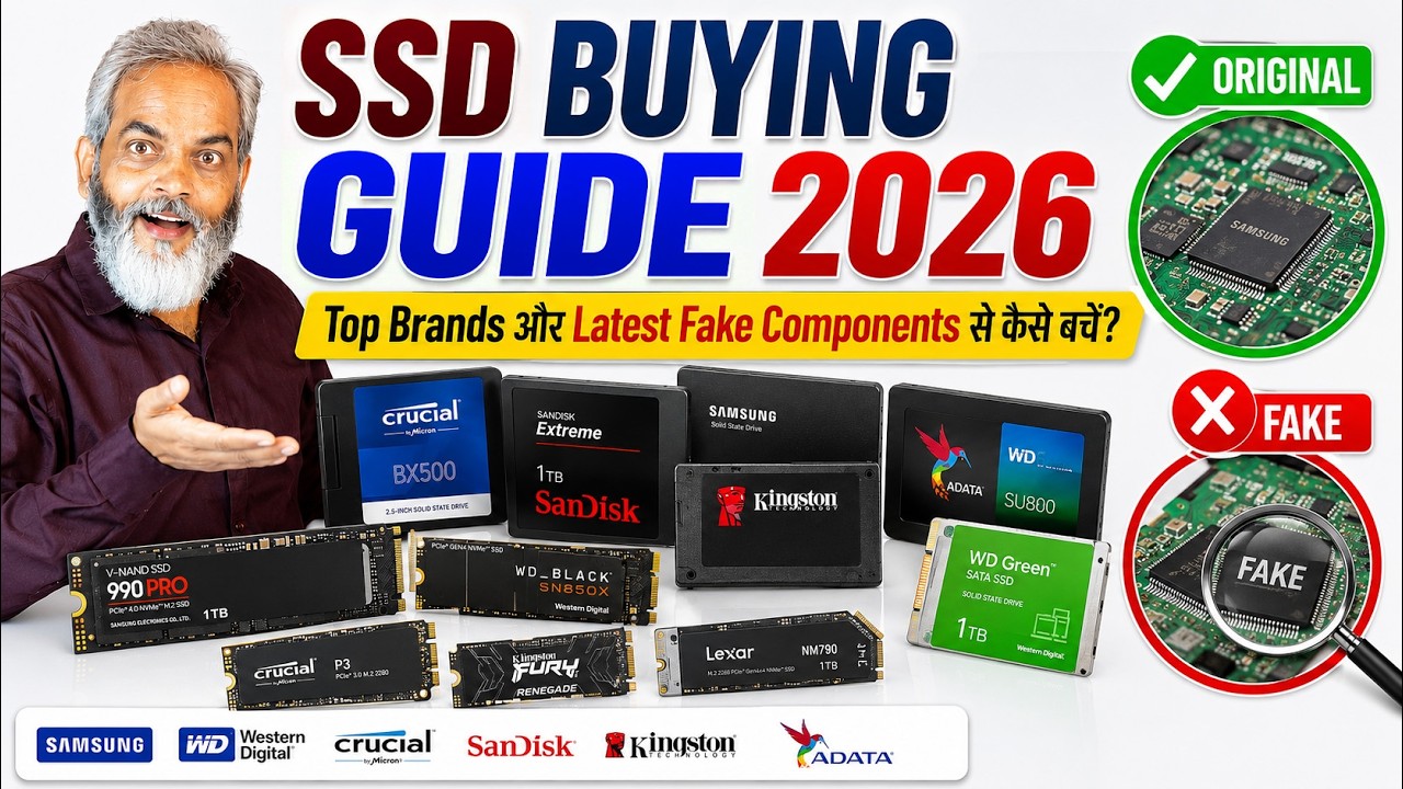 SSD Buying Guide 2026 🔥 Top Brands और Latest Fake Components से कैसे बचें?