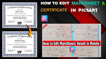 How to Edit Certificate & Result in PicsArt || PicsArt Certificate Editing tutorial