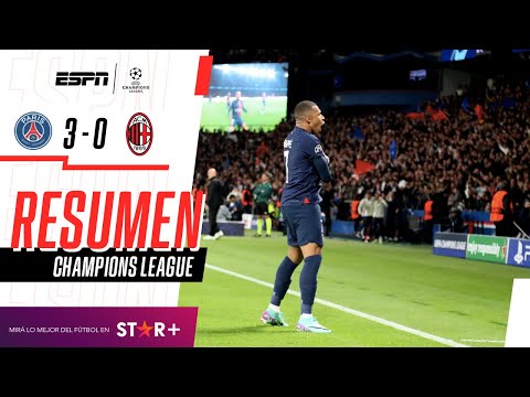 ¡LOS PARISINOS APLASTARON AL ROSSONERO Y SON ÚNICOS LÍDERES DEL GRUPO F! | PSG 3-0 Milan | RESUMEN