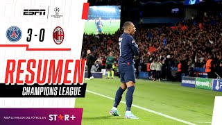 Thumbnail for ¡LOS PARISINOS APLASTARON AL ROSSONERO Y SON ÚNICOS LÍDERES DEL GRUPO F! | PSG 3-0 Milan | RESUMEN