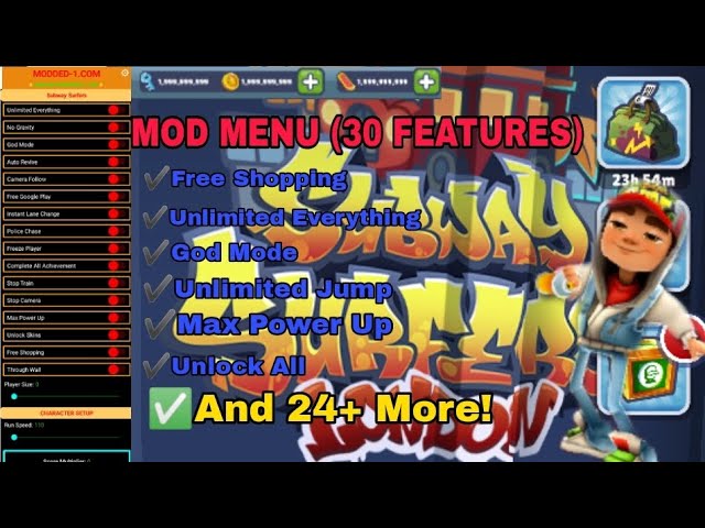 Subway Surfers  Mega Mod Menu / +26 Features!! (Latest Version) 