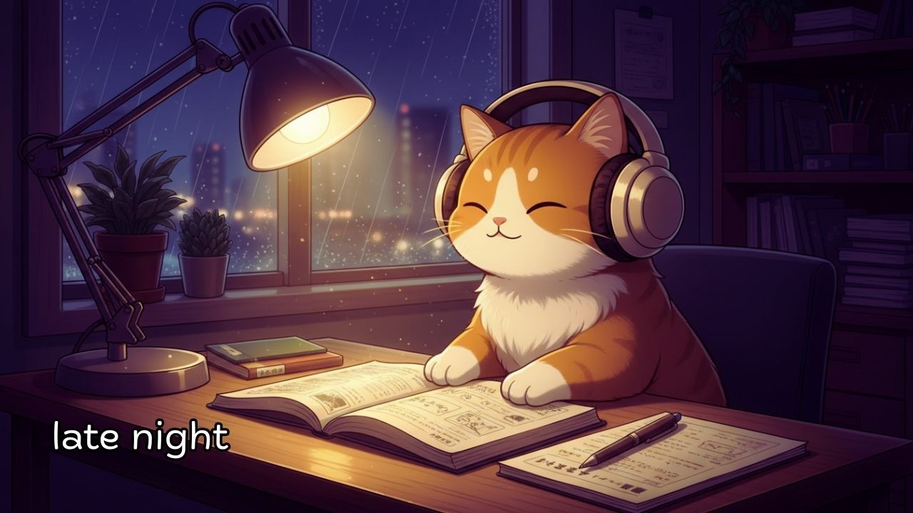 late night study lofi 🌙 deep focus music 1 hour
