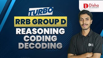 RRB GROUP D | REASONING - CODING & DECODING | TURBO BATCH |  #rrb #rrbgroupd