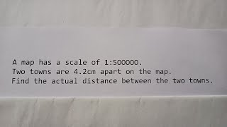 Word Problems on Map Scale | Map Scale Maths Word Problem