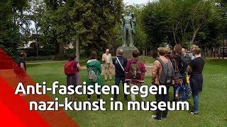 Anti-fascisten protesteren tegen nazi-kunst in Design Museum Den Bosch