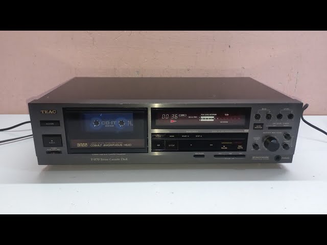 【動作品】TEAC V-870 Stereo Cassette Deck TEAC V-870 3Head Stereo Cassette Deck Recording Demo - YouTube