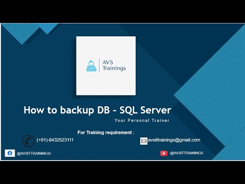 How to take backup of DB in SQL Server - YouTube
