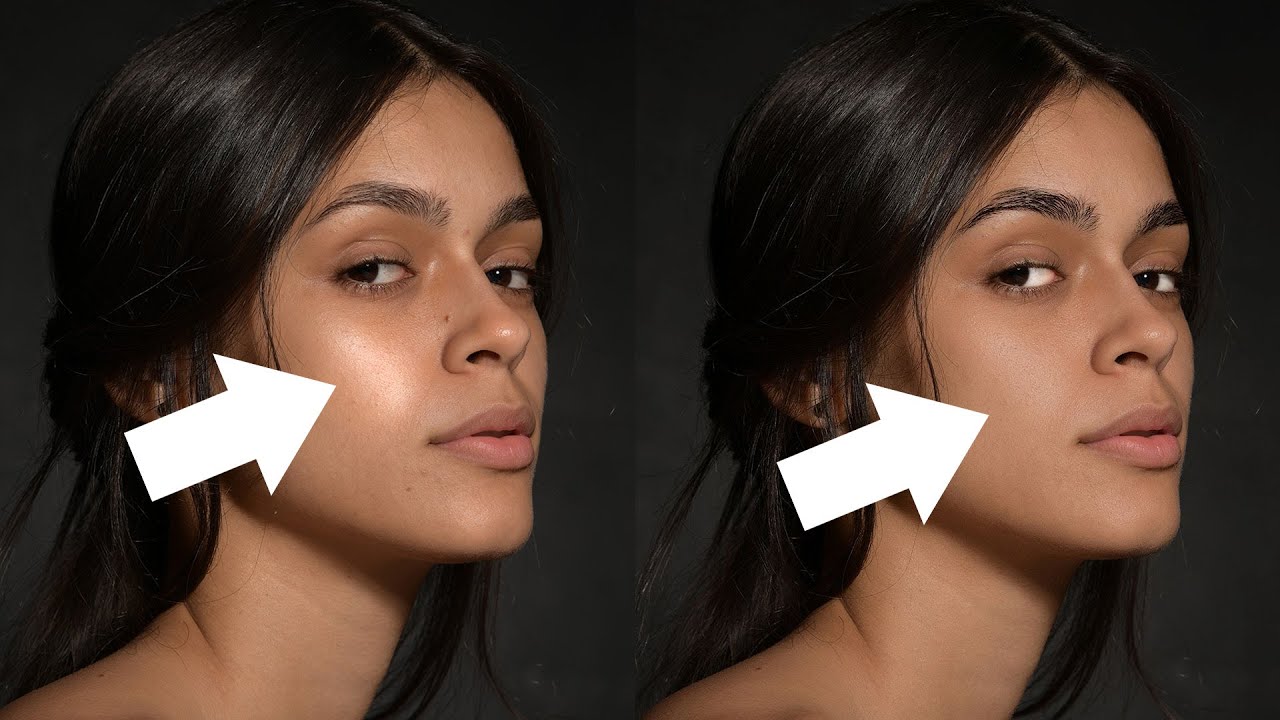 How to easily remove shine/reflections on someone's face/skin without ...