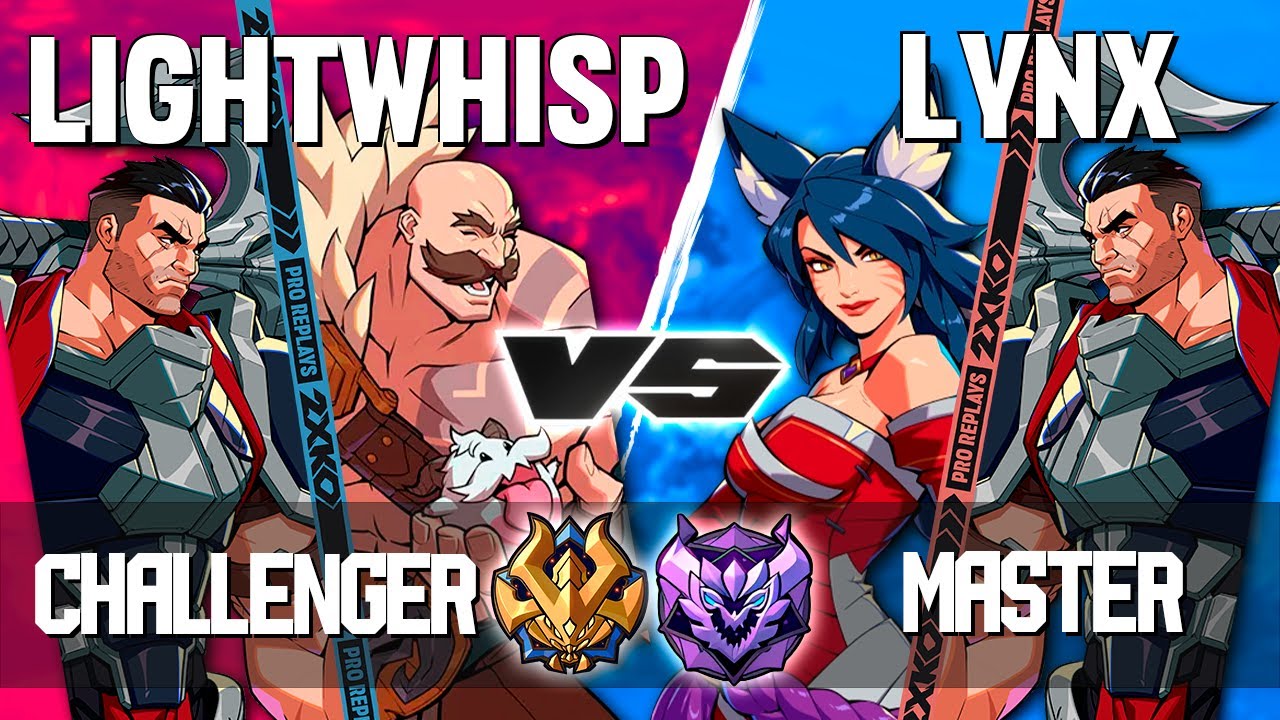 2XKO ▰ LIGHTWHISP (Braum-Darius) vs LYNX (Ahri-Darius) ▰ 2XKO Pro level replays
