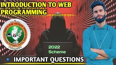 Introduction To Web Programming Vtu Important questions 👆💯🔥
