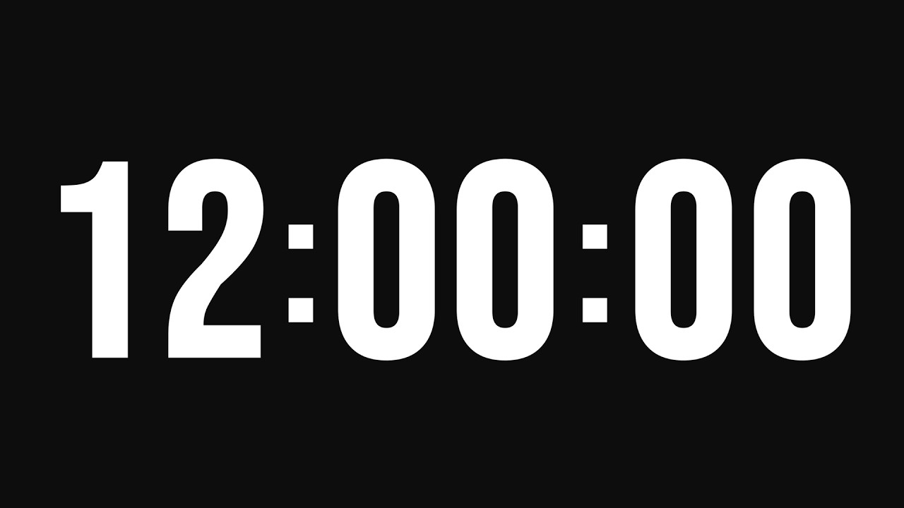 12 Hour Count Up Timer - YouTube