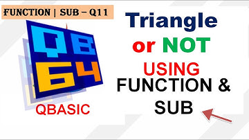 Triangle can be formed or not- Q10 | FUNCTION | SUB || #makeeasy