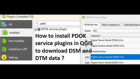 How to install PDOK service plugins in QGIS to download DSM and DTM data | #QGIS | Plugins | PDOK