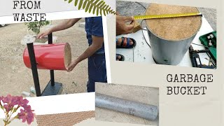 PVC صنع سطل القمامة من أنبوب الصرف الصحي