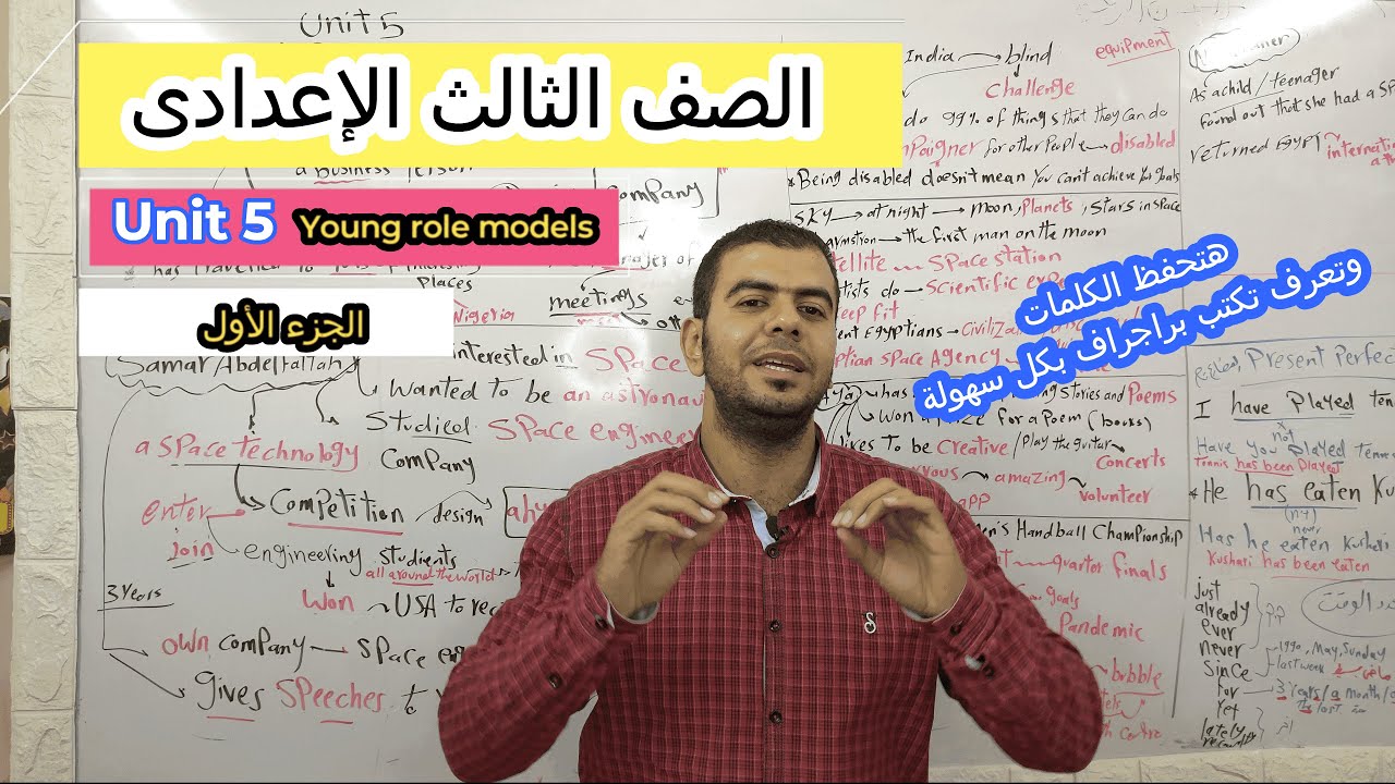 الوحدة الخامسة l تالتة اعدادى l هحفظك الكلمات وهتكتب البراجراف بكل سهولة l الجزء الأول l