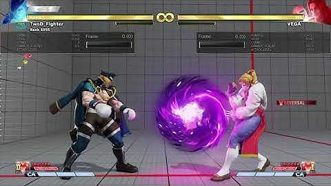 Ed Vs Vega midscreen VT1 activation as V-Reversal punish.