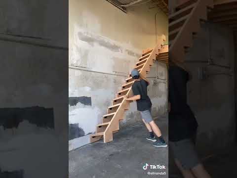 Video: DIY tangga loteng: arahan langkah demi langkah