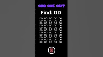 Can you find "OD"? Find the ODD One Out - Numbers letters | Brain game 2024 |