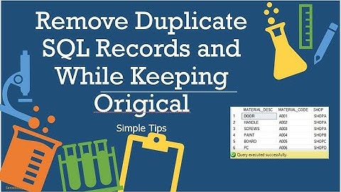 SQL SERVER - REMOVE DUPLICATE ROWS AND KEEP ONE ENTRY