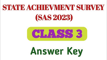 Class 3 SAS 2023 Answer key | State Achievement Survey 2023 answer key