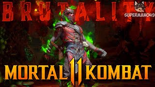 One Of The Rarest Brutalities In MK11!  Mortal Kombat 11: 'Shang Tsung' Gameplay