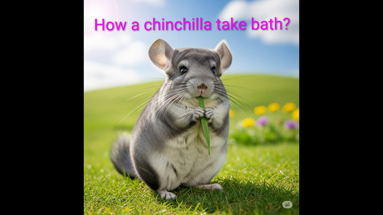 How a chinchilla take bath? 