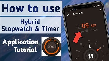 How to use Hybrid Stopwatch & Timer App