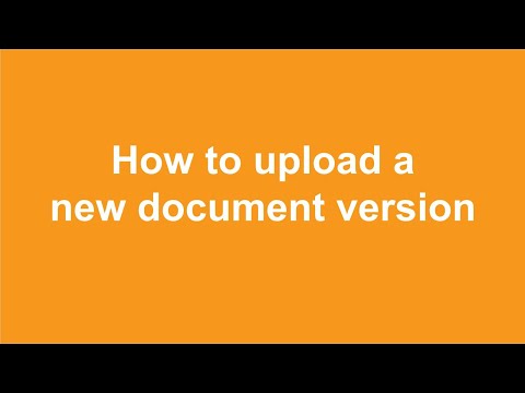 How to upload a new document version