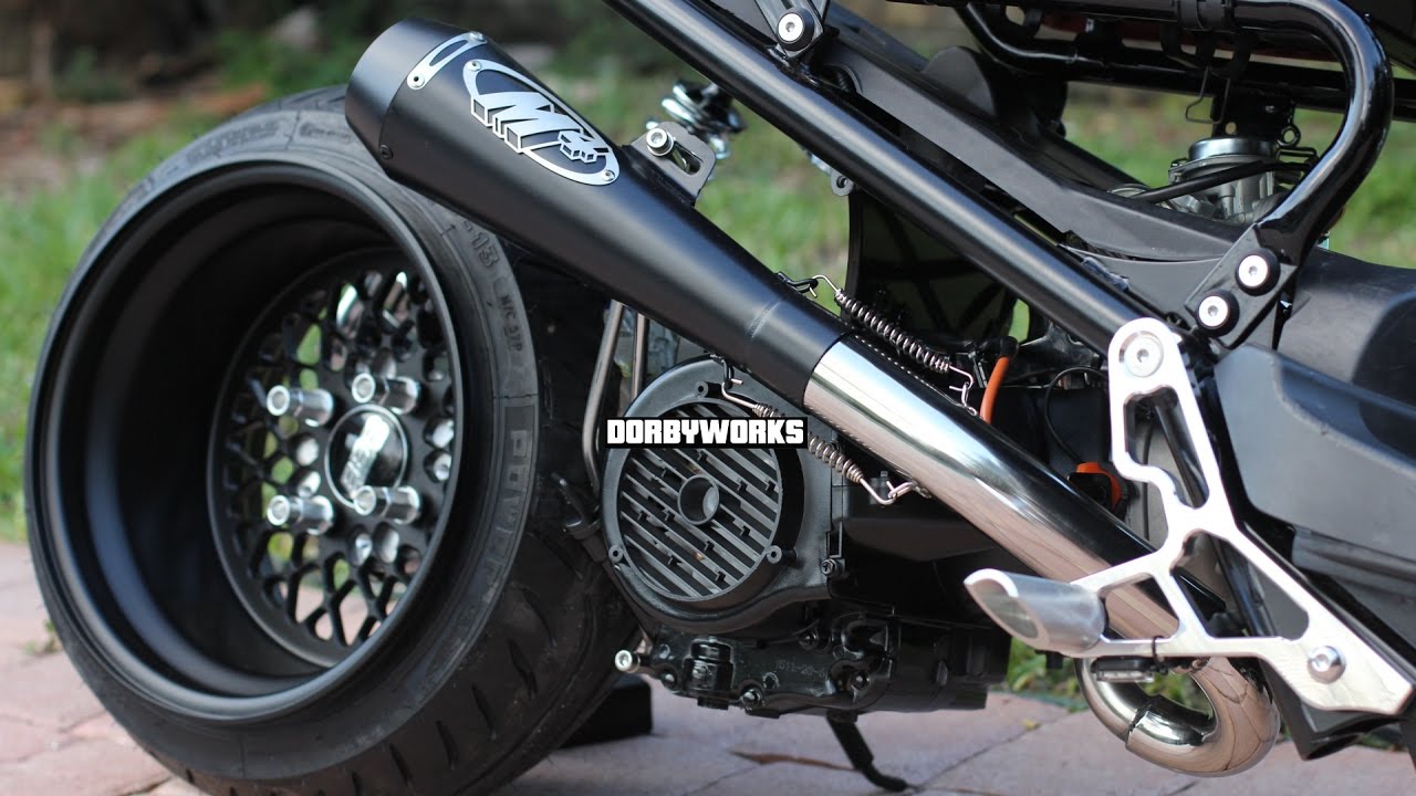 dorbyworks gy6 m4 exhaust system youtube dorby works
