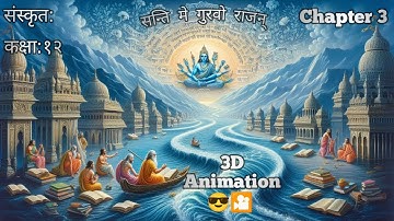 ﻿❇️✳️संस्कृत पाठ: ३📜 सन्ति मे गुरवो राजन्📜 / Sanskrit Ch.3 Santi Mein Guruvo Rajan" ✳️❇️ 📜📜📖📚✏️