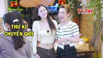 Người đẹp chuyển giới Thư Kỳ ghé quán Ty Thy - Ty Thy Vlog Gỏi đu đủ